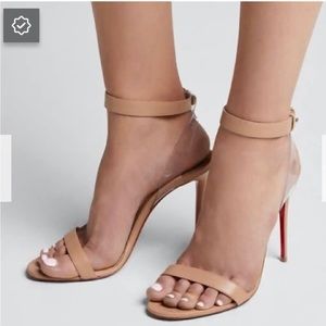 Christian Louboutin nude and PVC sandals